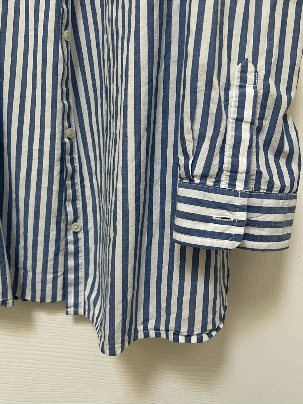 Striped Button Down Overshirt - Picture 4 of 7